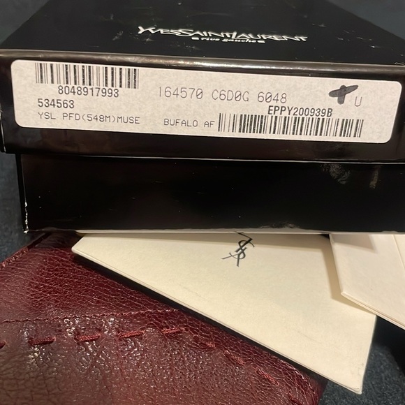 YSL Muse Deep Purple Leather Zippy Wallet EUC - Picture 13 of 13